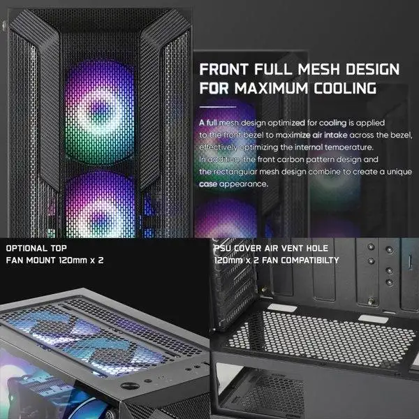 AbkoNcore HELIOS H250X (Black) + 4 Fan RGB