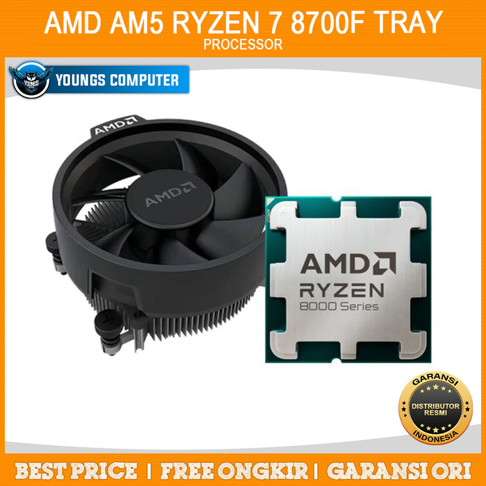 AMD AM5 RYZEN 7 8700F TRAY + FAN ORI RESMI