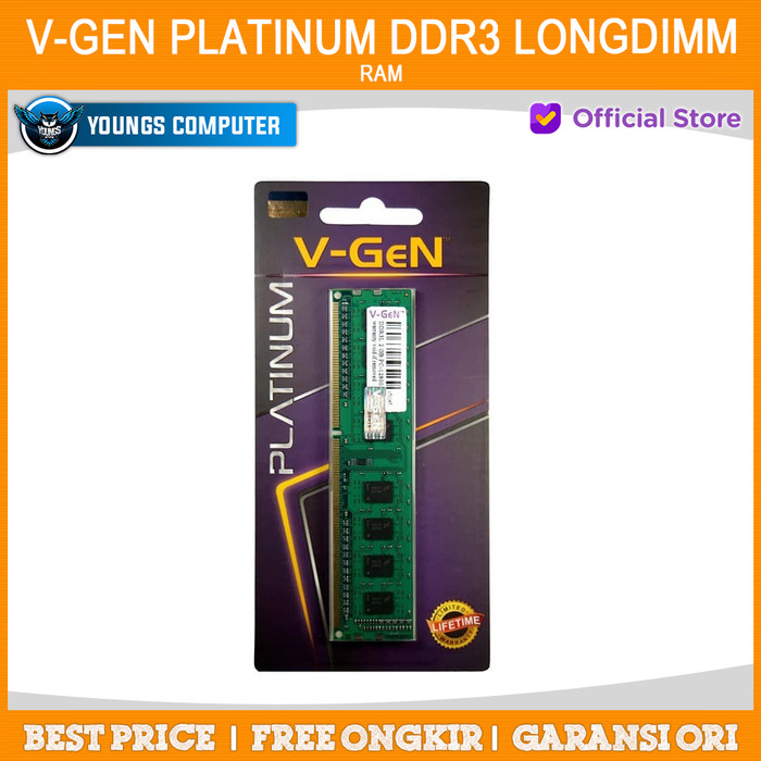 V-GeN PLATINUM DDR3 4GB 1600Mhz LONGDIMM