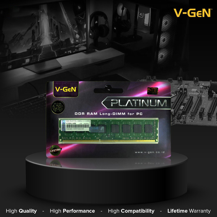 V-GeN PLATINUM DDR4 16GB 3200Mhz LONGDIMM - Gambar 2