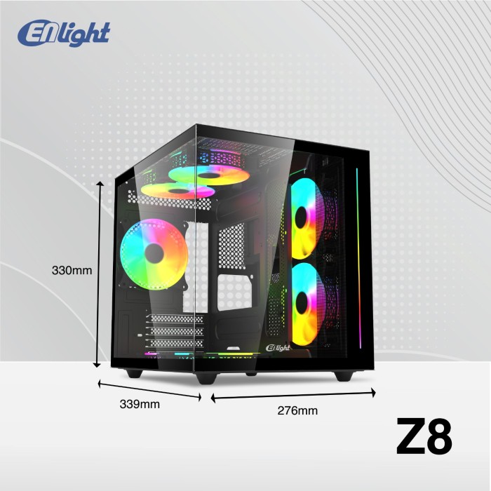 ENLIGHT Z8 WHITE +3 Fan RGB - Gambar 3