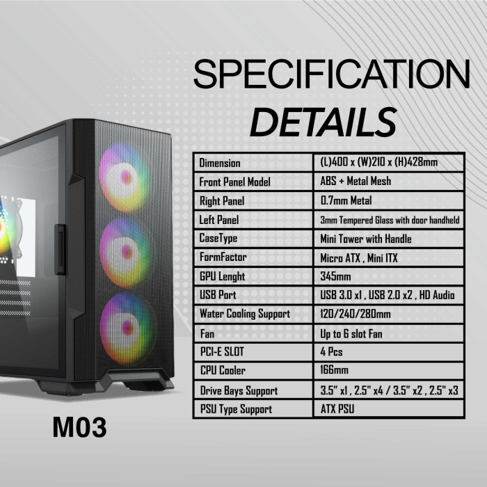 EINAREX M03 GREEN (1x 120mm ARGB Fan) - Gambar 5