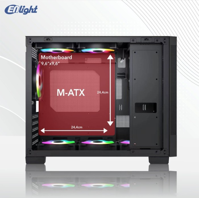 ENLIGHT A1 WHITE With USB-C + No Fan - Gambar 3