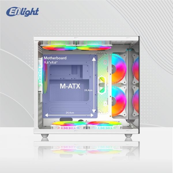 ENLIGHT Z8 WHITE +3 Fan RGB - Gambar 2