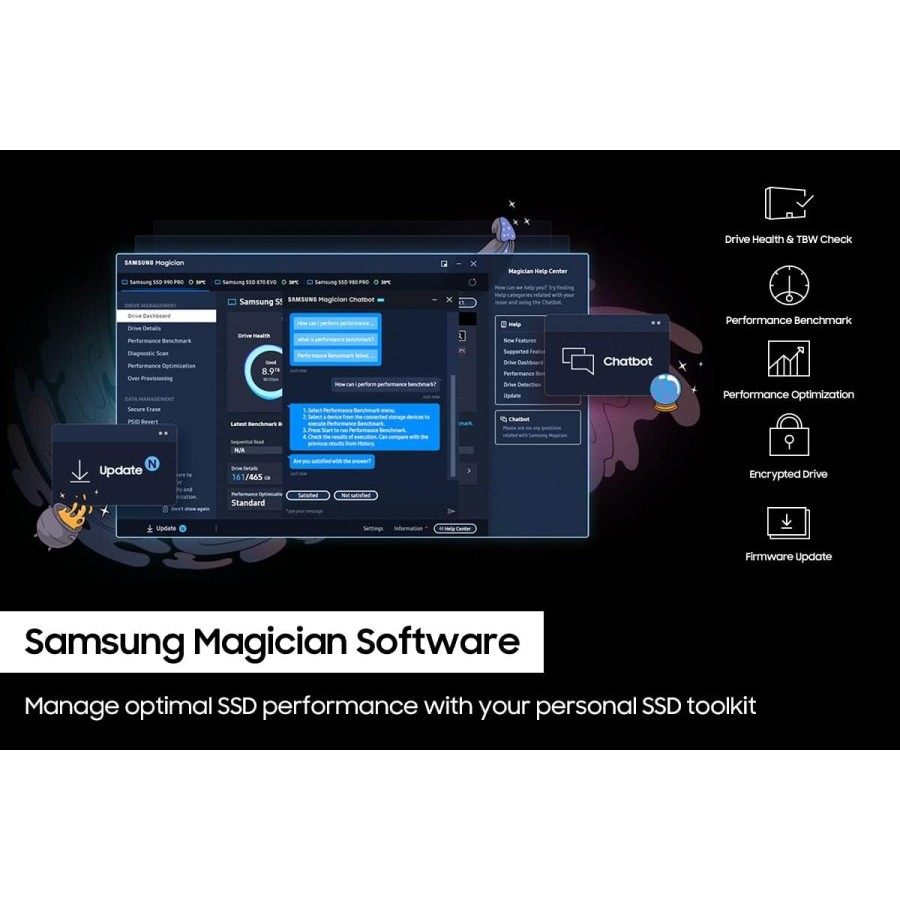 SAMSUNG 990 PRO 1TB WITH HEATSINK (7450/6900Mbps) - Gambar 5